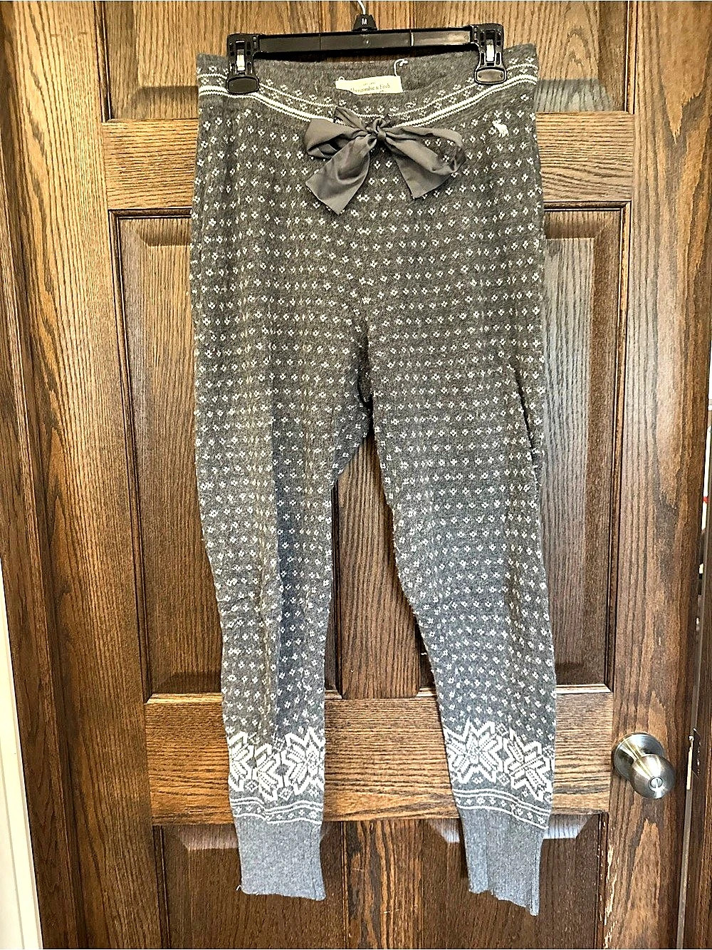 Abercrombie & Fitch Women's Fair Isle Patterned Knit Leggings Size Medium